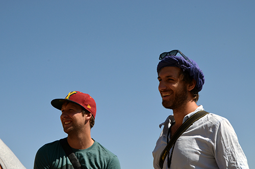 Pete McPhee (a.k.a. baby bear) and Alexis, listening