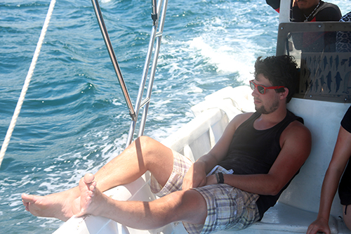 Erik, chilling in the boat