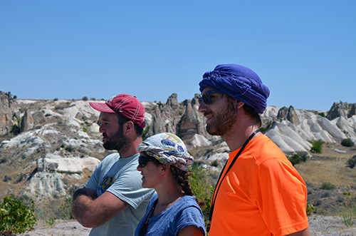 Alexis, Derya, and Murat, enjoying the view