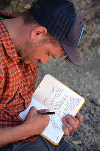 Pete Lippert (a.k.a. papa bear), taking notes