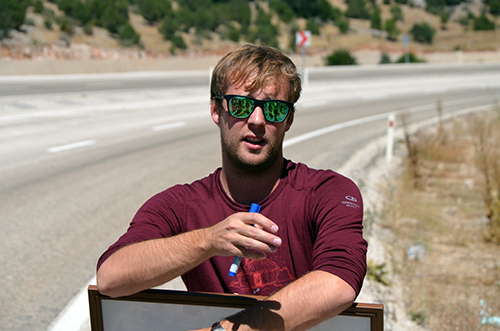 Pete McPhee, PhD student at Utrecht University (SINK), working on the kinematic evolution of the Taurides and the uplift of the Anatolian plateau